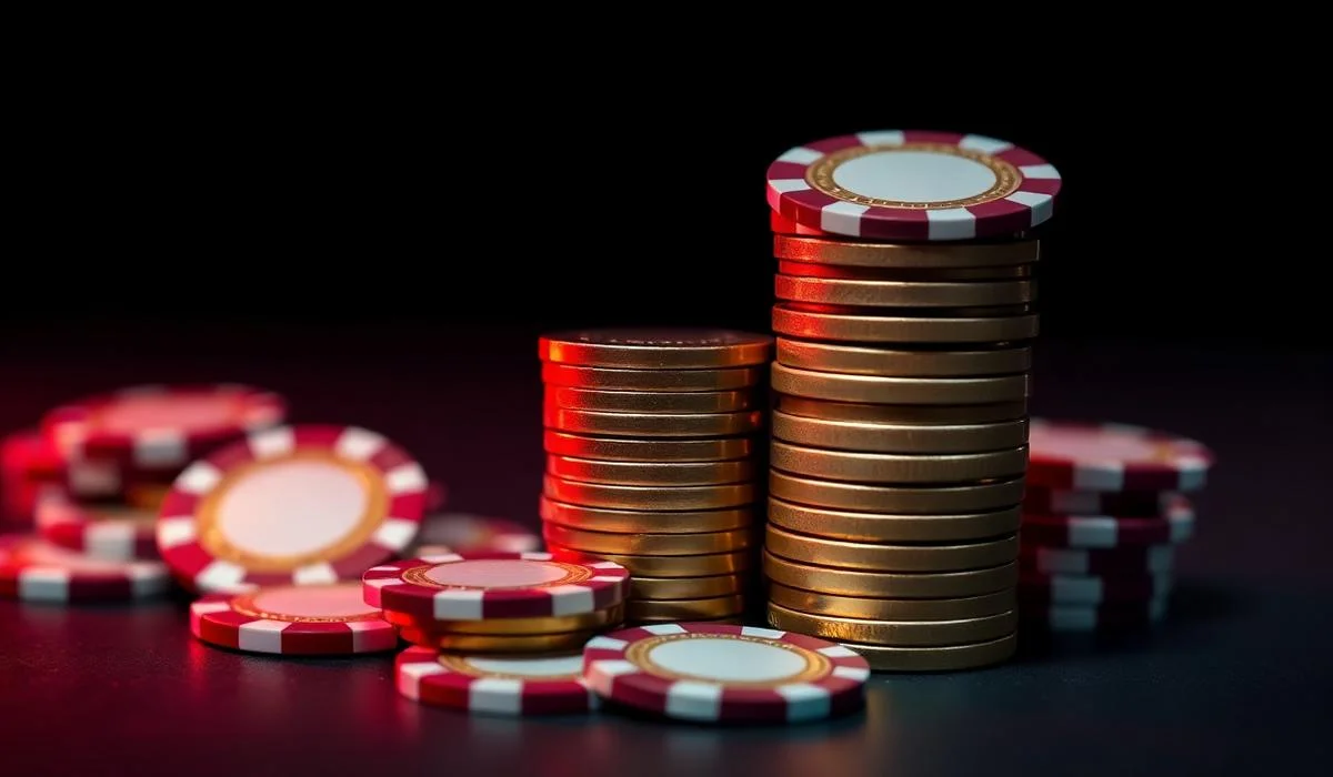 Fichas y monedas representando bonos de casas de apuestas extranjeras en 2026